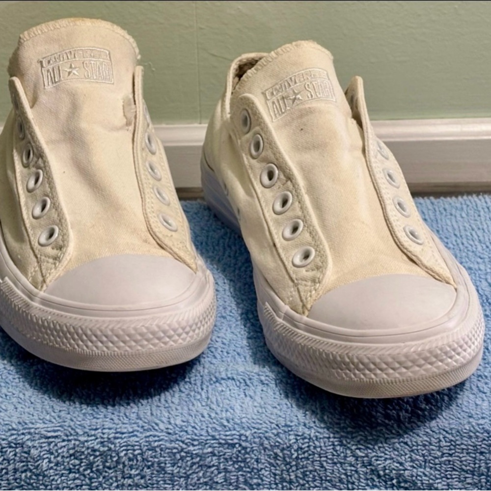 Converse Women's Cream Slip-On Sneakers